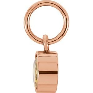 14K Rose Gold Posh Mommy® Imitation Citrine Charm/Pendant
