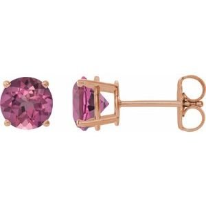 14k-rose-gold-6-mm-natural-pink-tourmaline-earrings