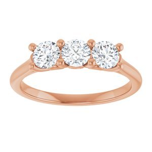 14K Rose Gold 3/4 CTW Natural Diamond Anniversary Band