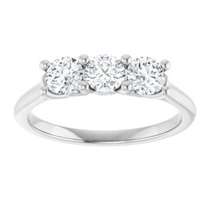 Platinum 3/4 CTW Natural Diamond Anniversary Band