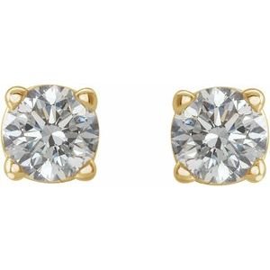 14K Yellow Gold 1/5 CTW Natural Diamond Earrings
