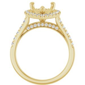 14K Yellow Gold 12 x 8 mm Pear 5/8 CTW Lab-Grown Diamond Semi-Set Engagement Ring