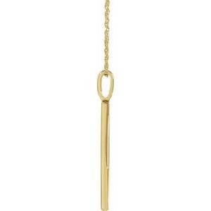 14K Yellow Gold .02 CTW Natural Diamond Love 18" Necklace