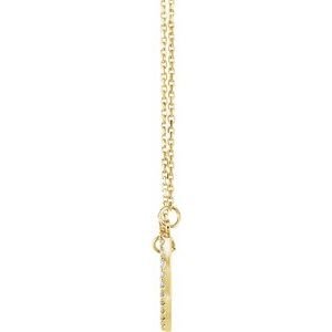 14K Yellow Gold 1/5 CTW Natural Diamond Small Heart 16" Necklace