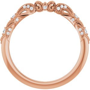 14K Rose Gold .08 CTW Natural Diamond Matching Band