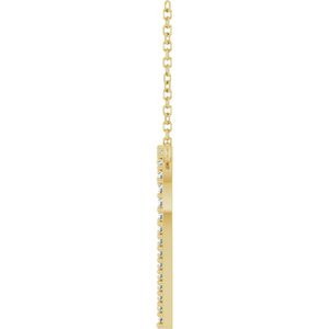 14K Yellow Gold 1/4 CTW Natural Diamond Heart 18" Necklace