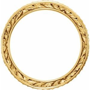 14K Yellow Gold 1/4 CTW Natural Diamond Sculptural Eternity Band Size 7