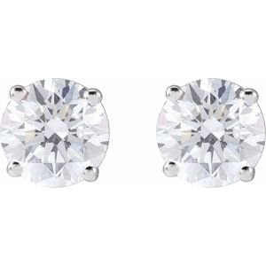 14K White Gold 1 1/2 CTW Natural Diamond Earrings