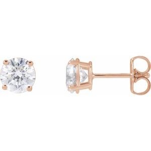 14K Rose Gold 1 1/2 CTW Natural Diamond Earrings