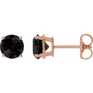 14k-rose-gold-6-mm-natural-black-onyx-earrings