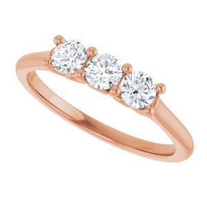 14K Rose Gold 1/2 CTW Natural Diamond Anniversary Band