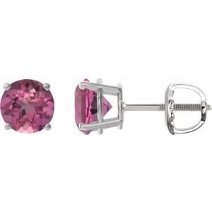 14k-white-gold-6-mm-natural-pink-tourmaline-earrings-3