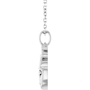 Sterling Silver Anatomical Heart 16-18" Necklace