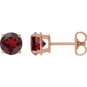 14k-rose-gold-6-mm-natural-mozambique-garnet-earrings