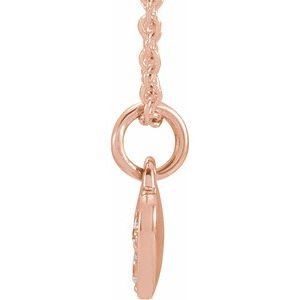 14K Rose Gold .06 CTW Natural Diamond Petite Heart 16-18" Necklace