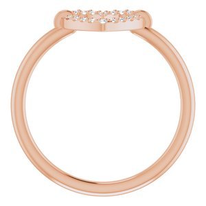 14K Rose Gold .07 CTW Natural Diamond Heart Ring