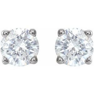 14K White Gold 3/4 CTW Natural Diamond Earrings