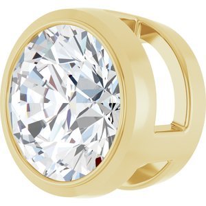 14K Yellow Gold 3/4 CT Natural Diamond Slide Pendant