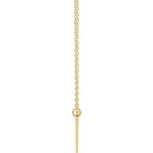 14K Yellow Gold Engravable Heart 18" Necklace