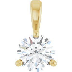 14K Yellow Gold 1/2 CT Lab-Grown Diamond Pendant