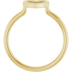 14K Yellow Gold Heart Ring