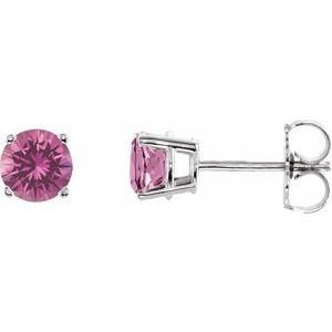 14k-white-gold-5-mm-natural-pink-tourmaline-earrings