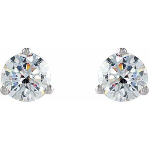 Platinum 3/8 CTW Natural Diamond Earrings