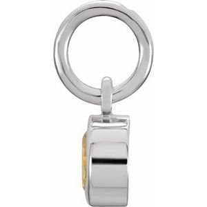 Sterling Silver Posh Mommy® Imitation Citrine Charm/Pendant