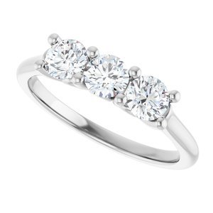 Platinum 3/4 CTW Natural Diamond Anniversary Band