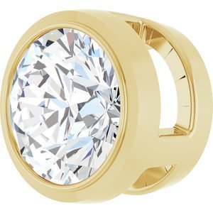 14K Yellow Gold 1/2 CT Lab-Grown Diamond Slide Pendant