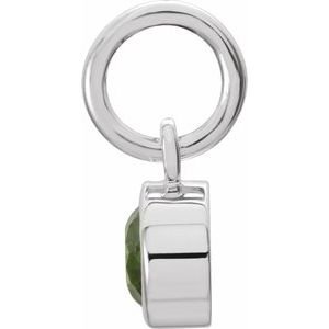 Sterling Silver Posh Mommy® Imitation Peridot Charm/Pendant