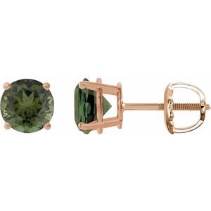 14k-rose-gold-6-mm-natural-green-tourmaline-earrings-3