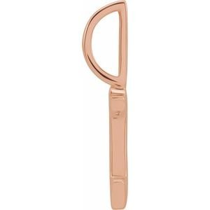 14K Rose Gold Gothic Initial B Charm/Pendant