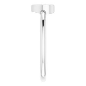 14K White Gold .01 CT Natural Diamond Youth Heart Ring