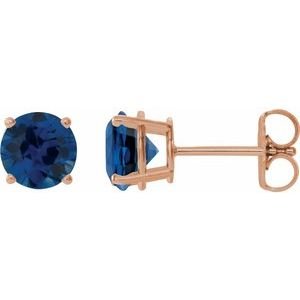 14k-rose-gold-6-mm-lab-grown-blue-sapphire-earrings