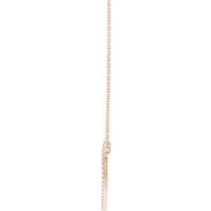 14K Rose Gold 1/4 CTW Natural Diamond Heart 16" Necklace