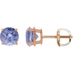 14k-rose-gold-7-mm-natural-tanzanite-earrings-2