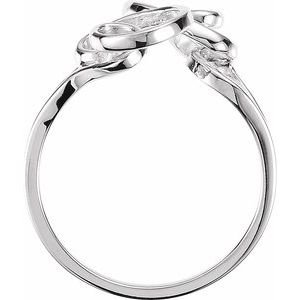 14K White Gold Freeform Ring
