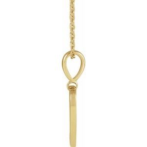 14K Yellow Gold .01 CT Natural Diamond Engravable Heart 16-18" Necklace