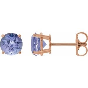 14k-rose-gold-7-mm-natural-tanzanite-earrings