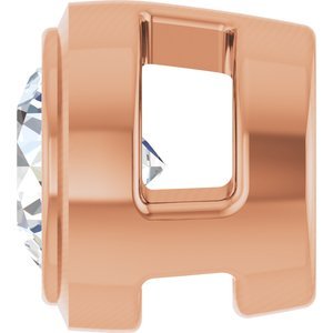 14K Rose Gold 1/10 CT Lab-Grown Diamond Slide Pendant