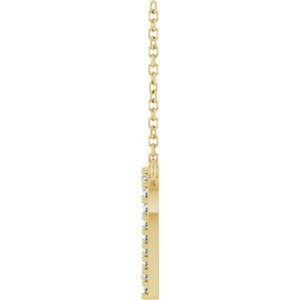 14K Yellow Gold 1/6 CTW Natural Diamond Heart 18" Necklace