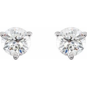 14K White Gold 3/4 CTW Lab-Grown Diamond Earrings