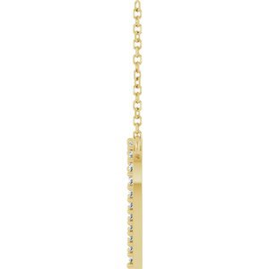 14K Yellow Gold 1/6 CTW Natural Diamond Heart 18" Necklace