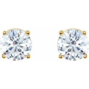 14K Yellow Gold 2 CTW Natural Diamond Earrings