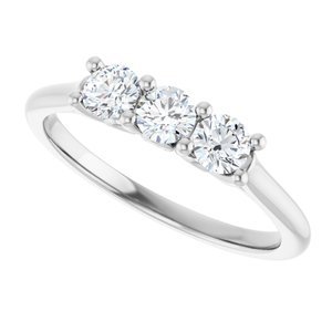14K White Gold 1/2 CTW Natural Diamond Anniversary Band
