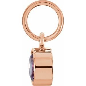 14K Rose Gold Posh Mommy® Imitation Alexandrite Charm/Pendant