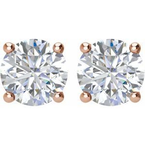 14K Rose Gold 1 1/2 CTW Natural Diamond Earrings