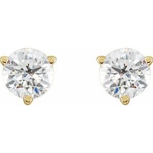 14K Yellow Gold 3/4 CTW Lab-Grown Diamond Earrings