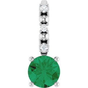 14k-white-gold-imitation-emerald-01-ctw-natural-diamond-charm-pendant